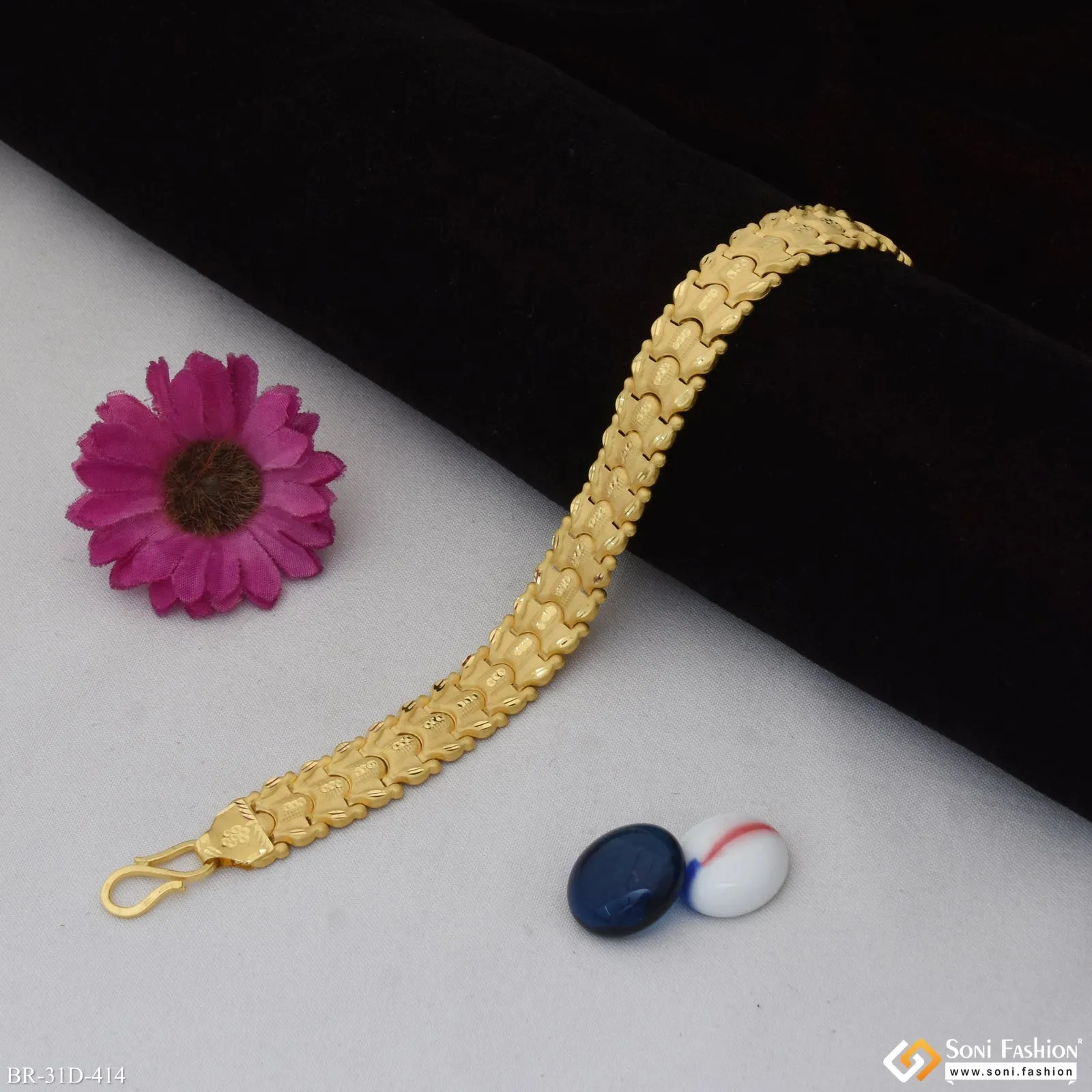 1 Gram Gold Plated Bahubali Bracelet for Men - Style D414