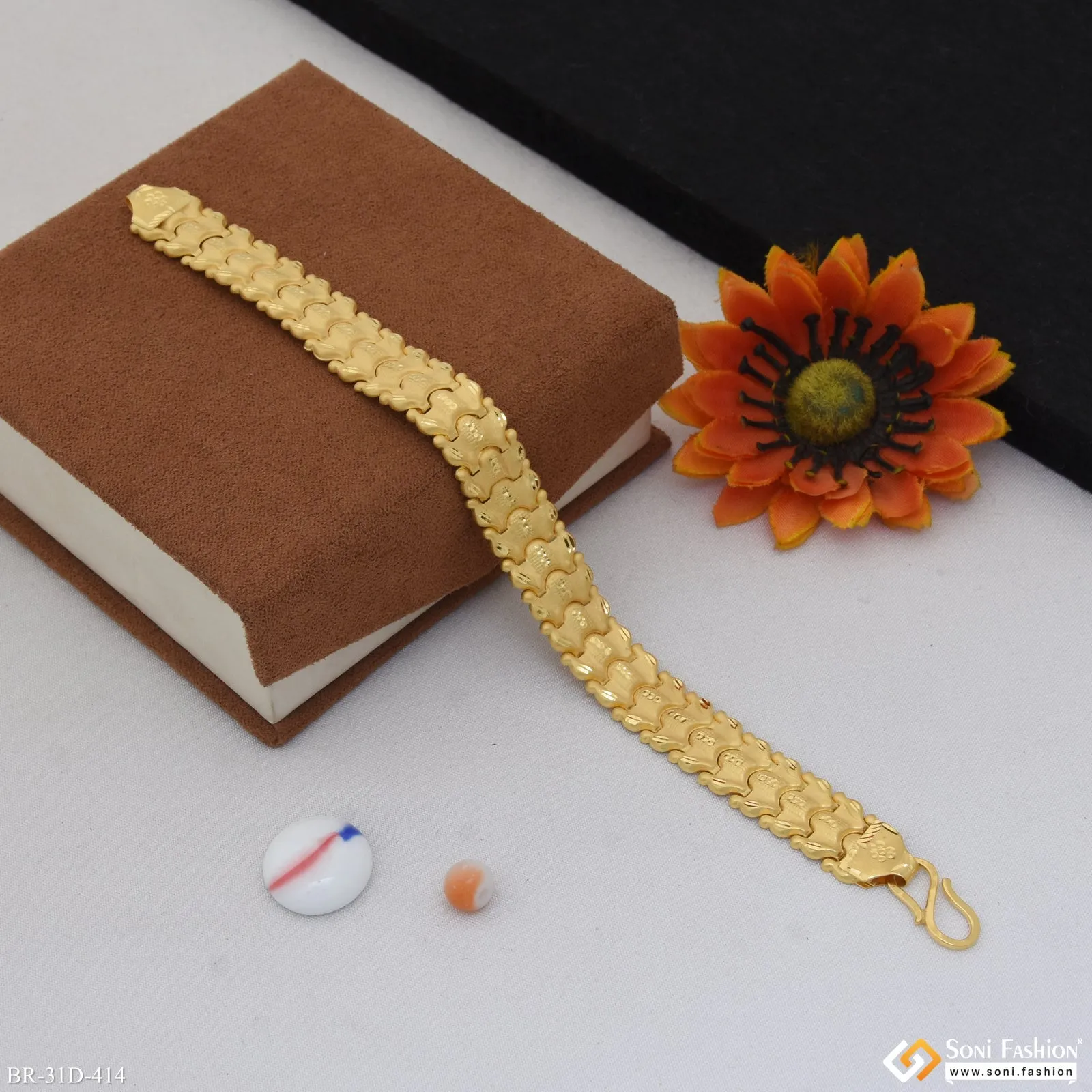 1 Gram Gold Plated Bahubali Bracelet for Men - Style D414