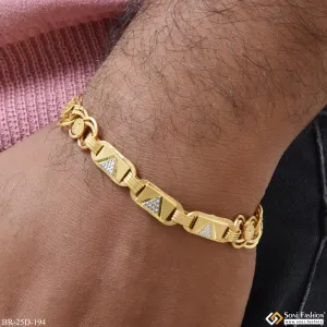 1 Gram Gold Plated Linked Funky Design Nawabi Bracelet for Men - Style D194