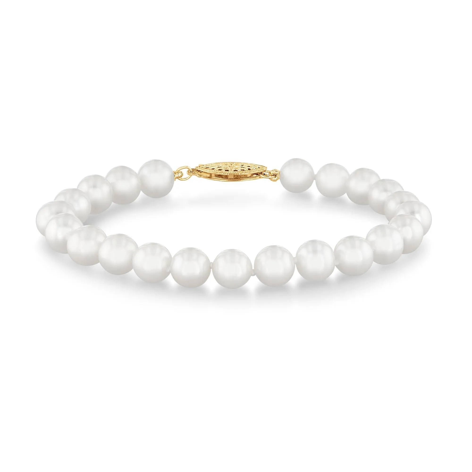 7-8mm Freshwater Cultured Pearl Strand Bracelet