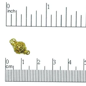 8mm Filigree Orb Box Clasp - Made of Brass - Sold Individually - CL/1
