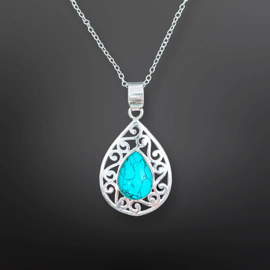 925 Tibetan Turquoise, Necklace
