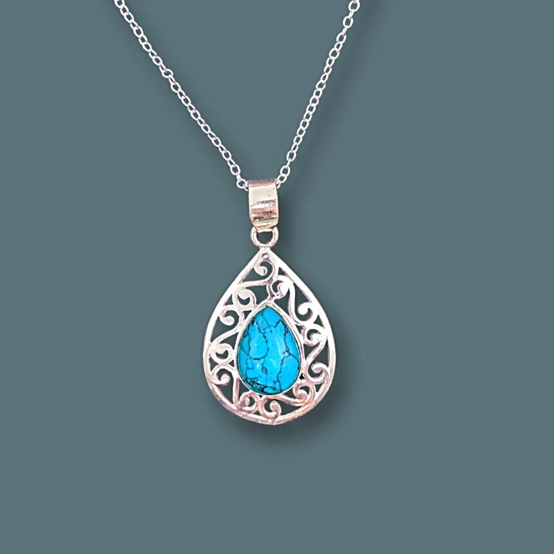 925 Tibetan Turquoise, Necklace