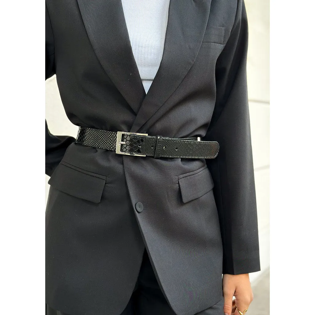 Beautiful belt / 16380 - Black Croco