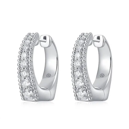 Beautiful Diamond Luxe Huggies Earrings