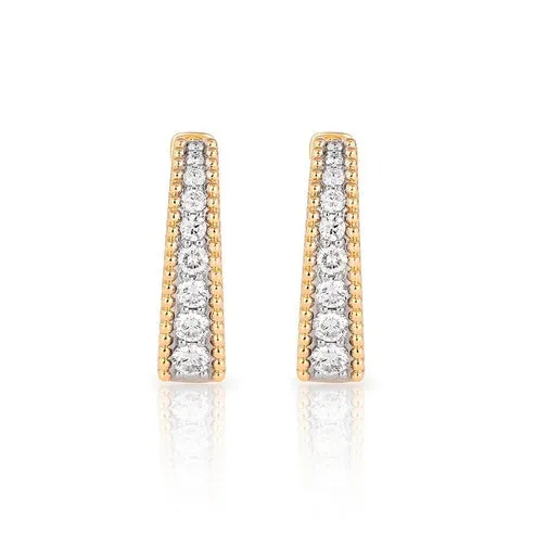 Beautiful Diamond Luxe Huggies Earrings