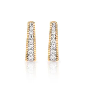 Beautiful Diamond Luxe Huggies Earrings