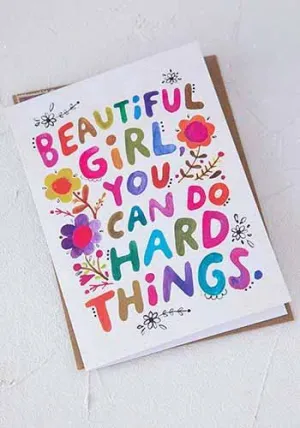 BEAUTIFUL GIRL GREETING CARD