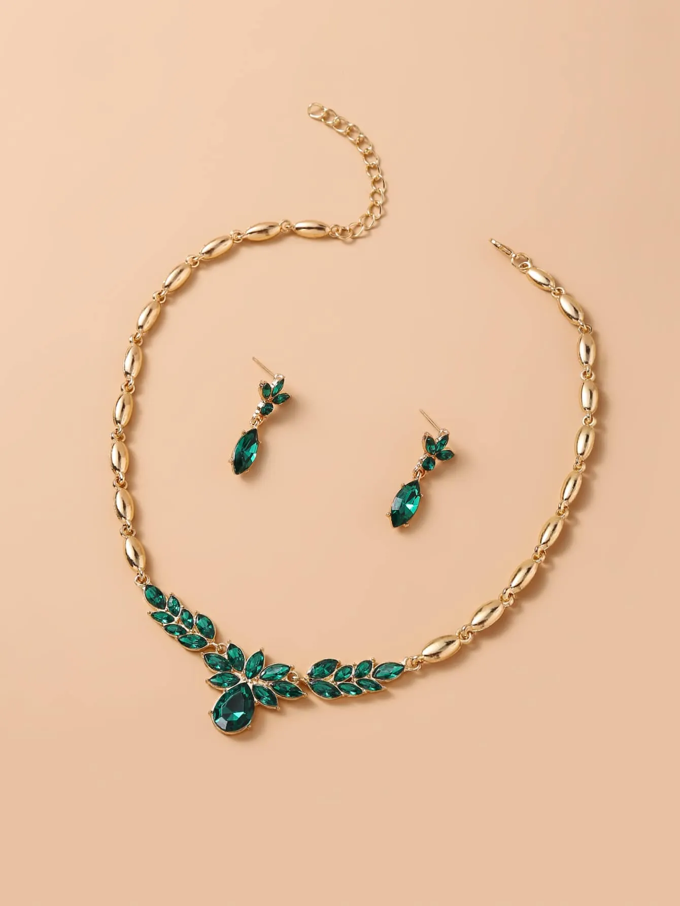 Beautiful Water Drop Pendant & Necklace & Earrings Jewelry Set Jewelry Gift for
