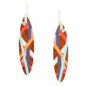 Bird of Paradise Wooden Stud Earrings