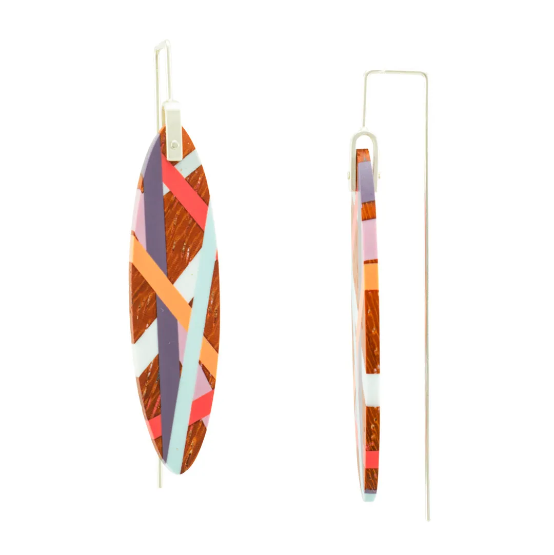 Bird of Paradise Wooden Stud Earrings