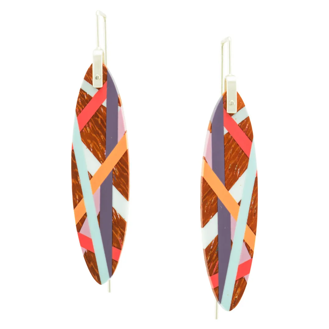 Bird of Paradise Wooden Stud Earrings