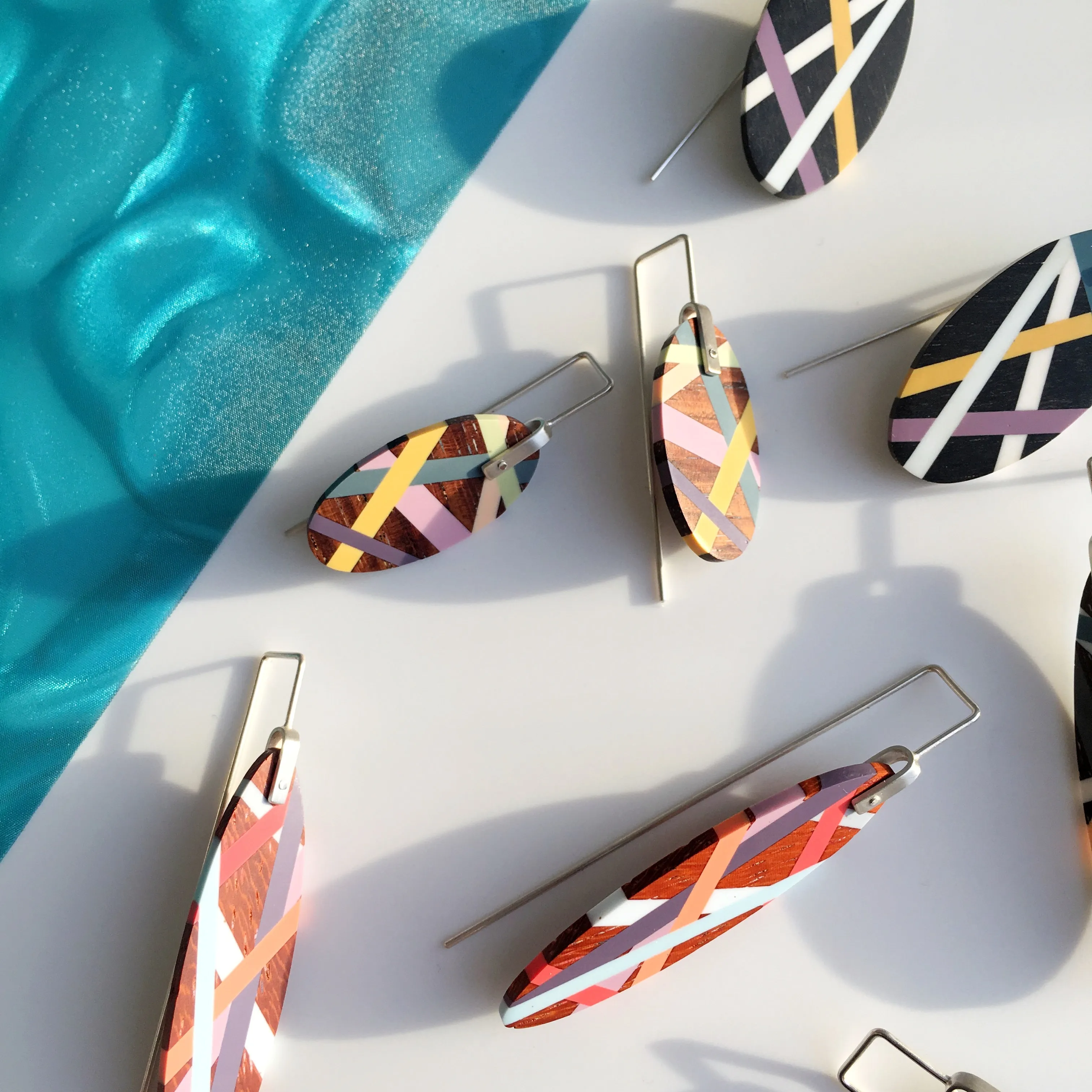 Bird of Paradise Wooden Stud Earrings