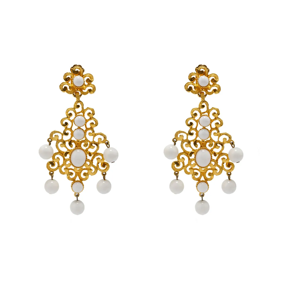 Earrings Anastasia in White