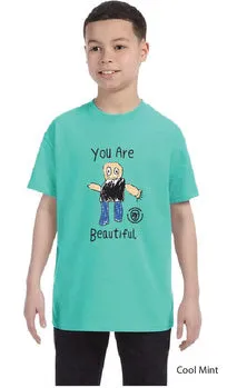 Forging Forward "You Are Beautiful" Full Color T-Shirt - Mint - Kids