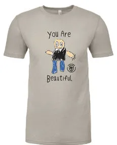 Forging Forward "You Are Beautiful" Full Color T-Shirt - Sand