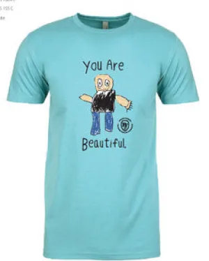 Forging Forward "You Are Beautiful" Full Color T-Shirt - Tahiti Blue