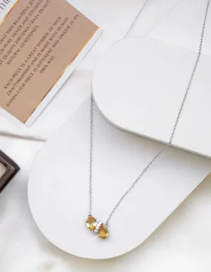 Gleam Of Love Citrine Necklace