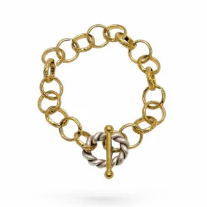 Hollis Mixed Metal Toggle Bracelet