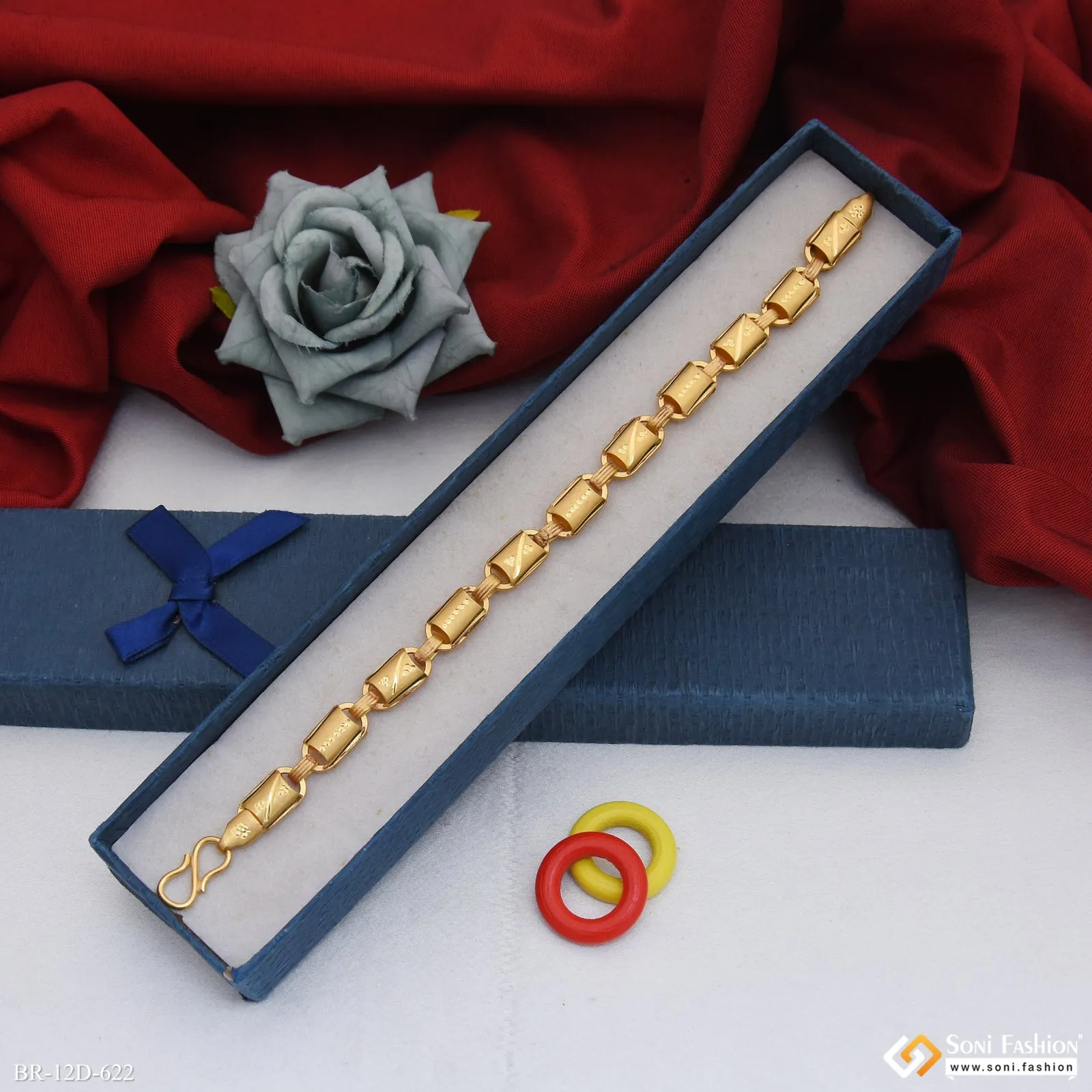 Latest Design Gold Plated Nawabi Bracelet for Men - Style D622