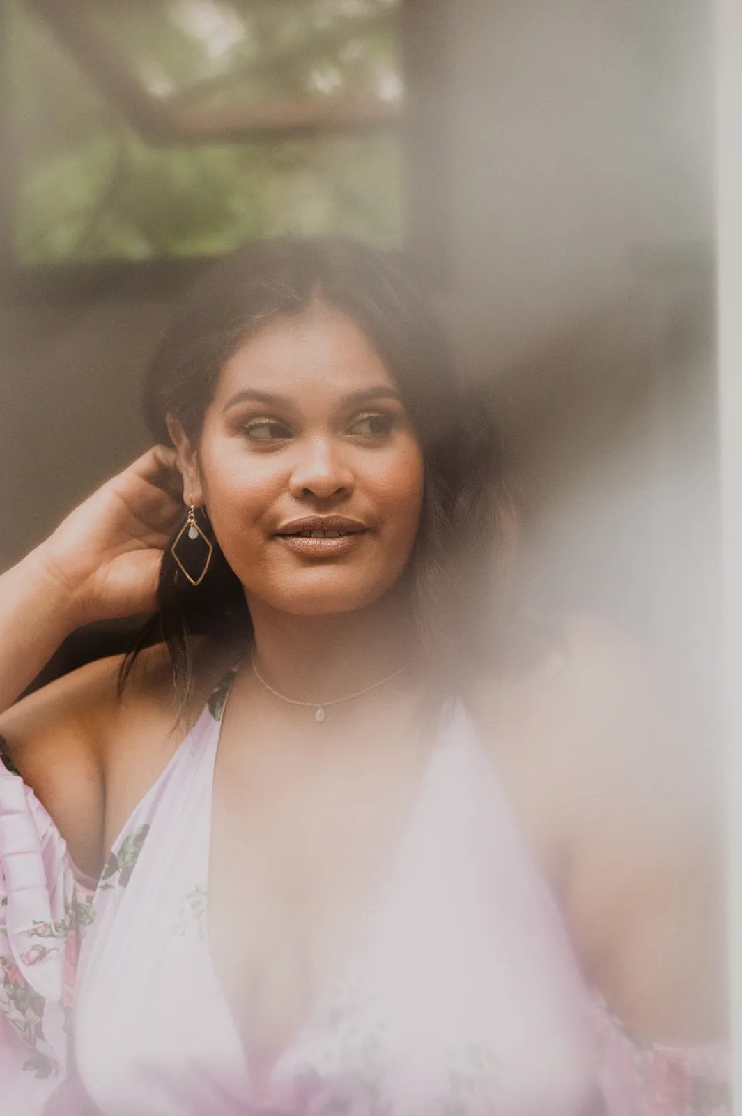 Mini Diamond Earrings | Moonstone