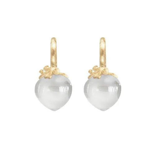 Ole Lynggaard Large Dew Drop Earrings White Moonstone