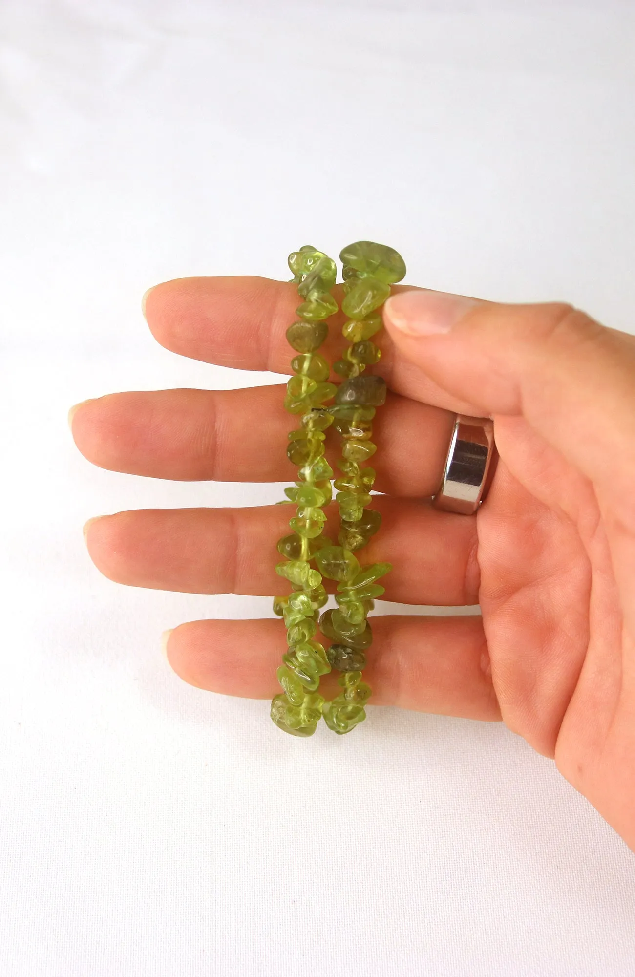 Peridot Chip Bracelet