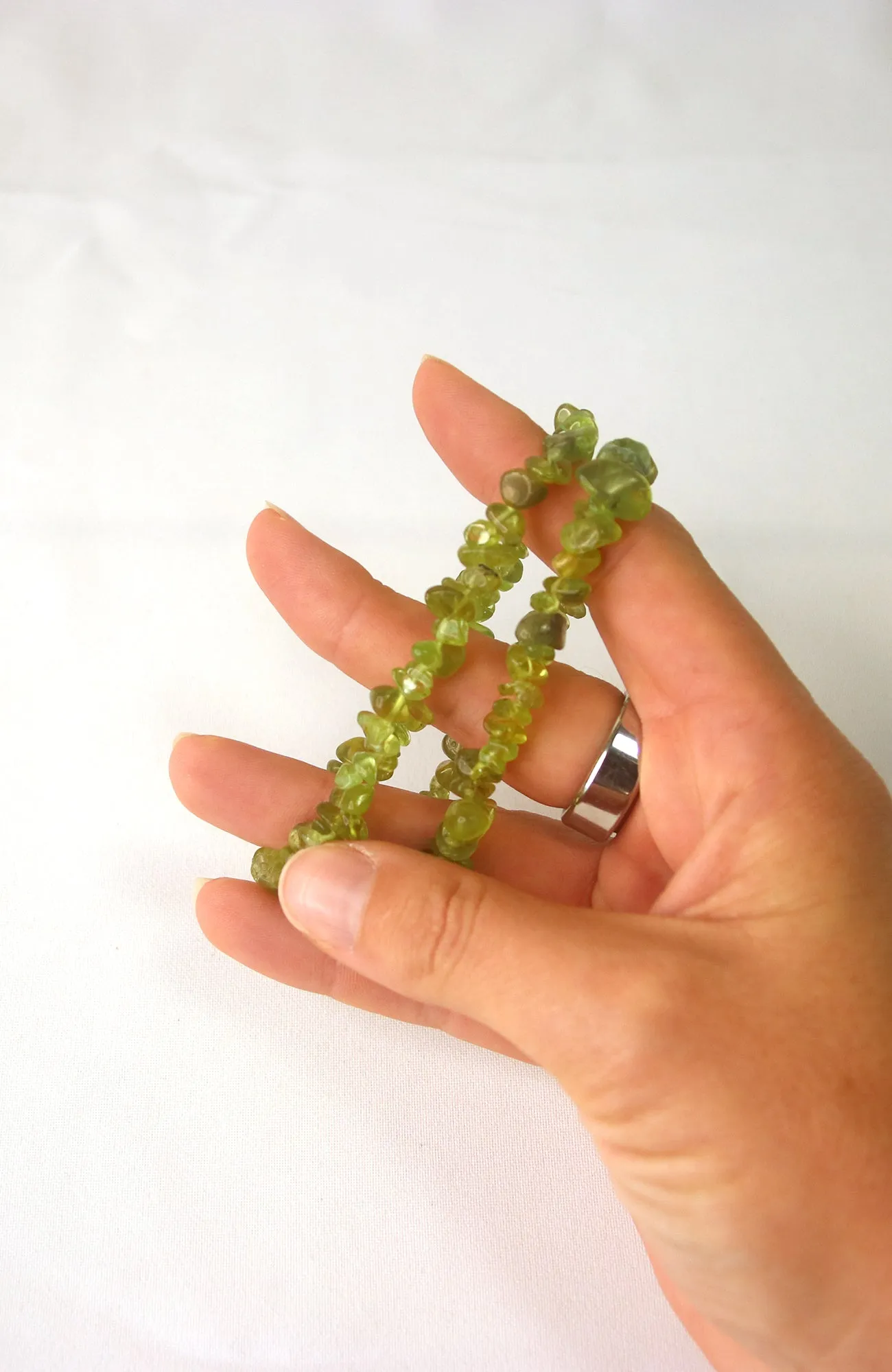 Peridot Chip Bracelet
