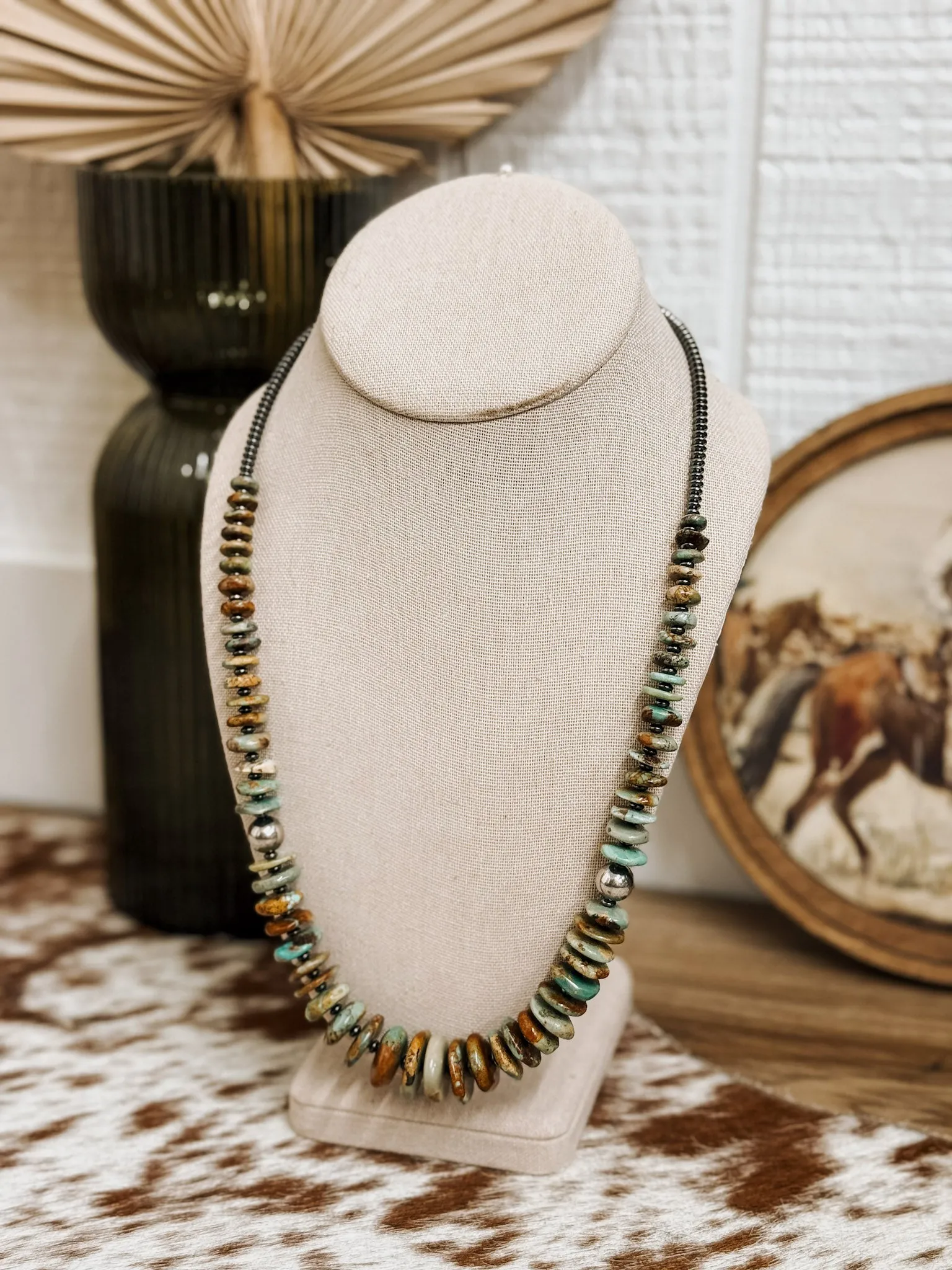 Prairie Moon Turquoise Slab Necklace