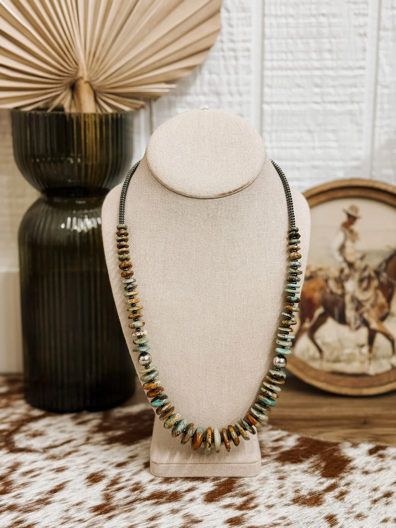 Prairie Moon Turquoise Slab Necklace