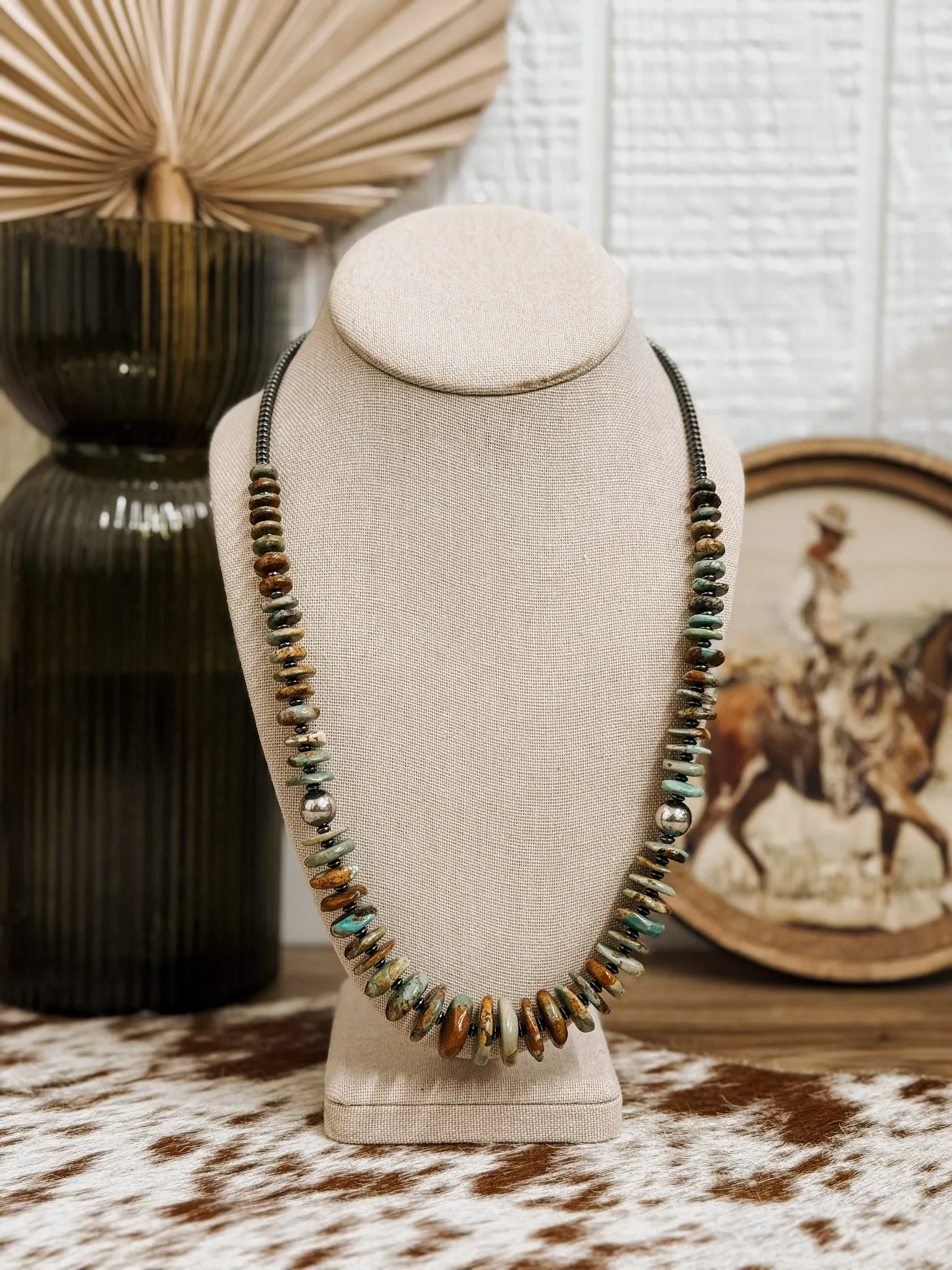 Prairie Moon Turquoise Slab Necklace