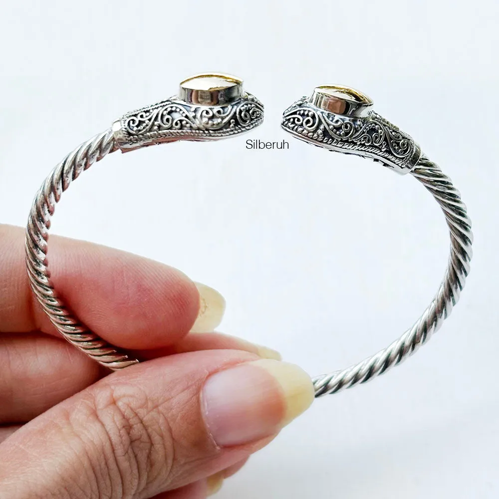 Silver Gold Intricate Kada