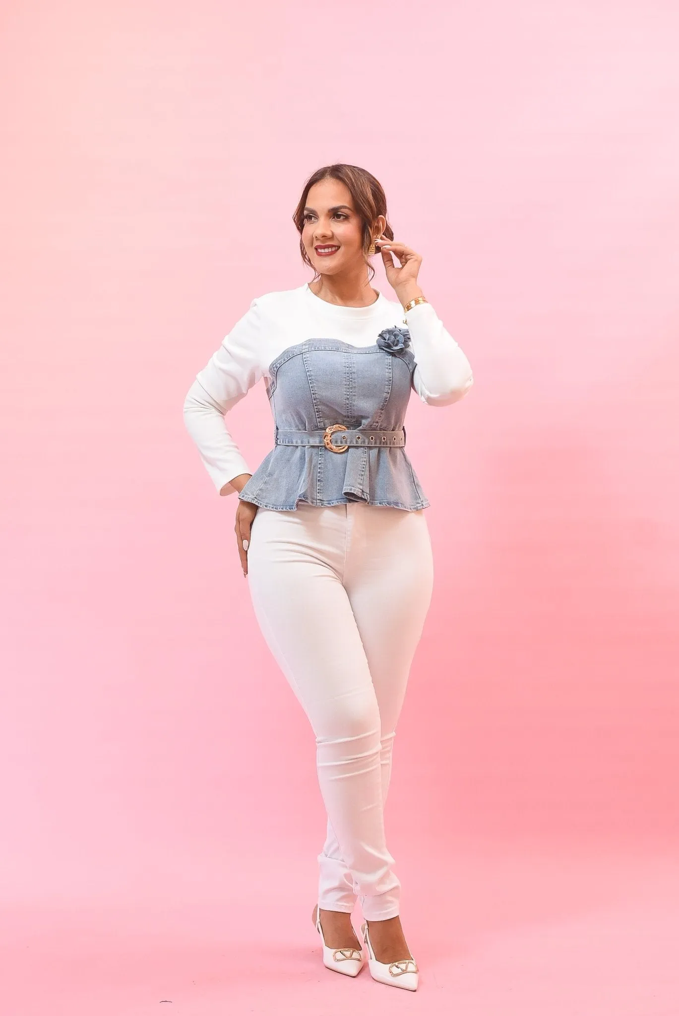 So Beautiful Denim Sweater