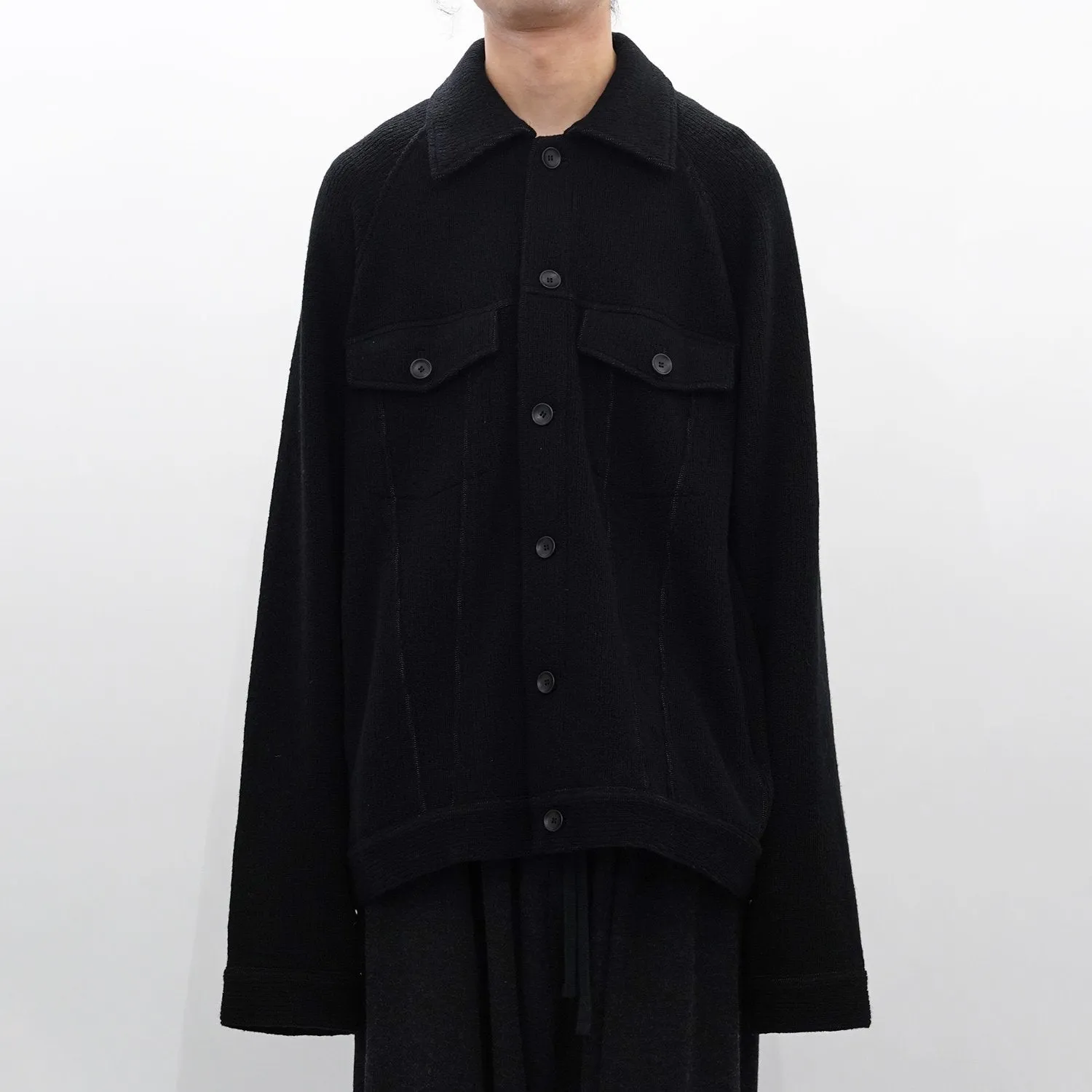 WM10-BZ242101 WETER KNIT RAGLAN BIG JACKET